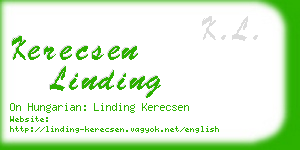 kerecsen linding business card